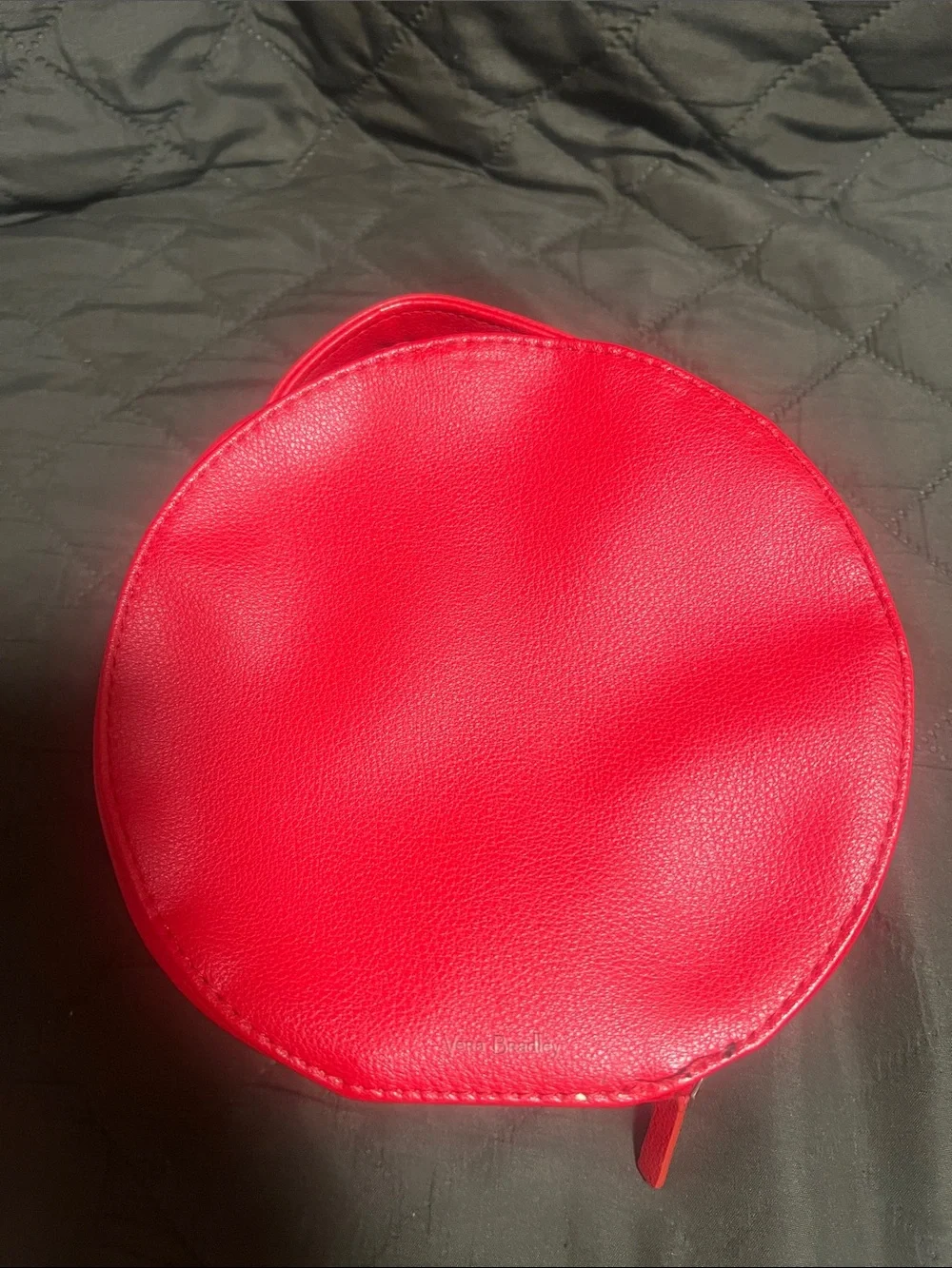 Vera Bradley Red Round Pouch with Black Scottie Dog